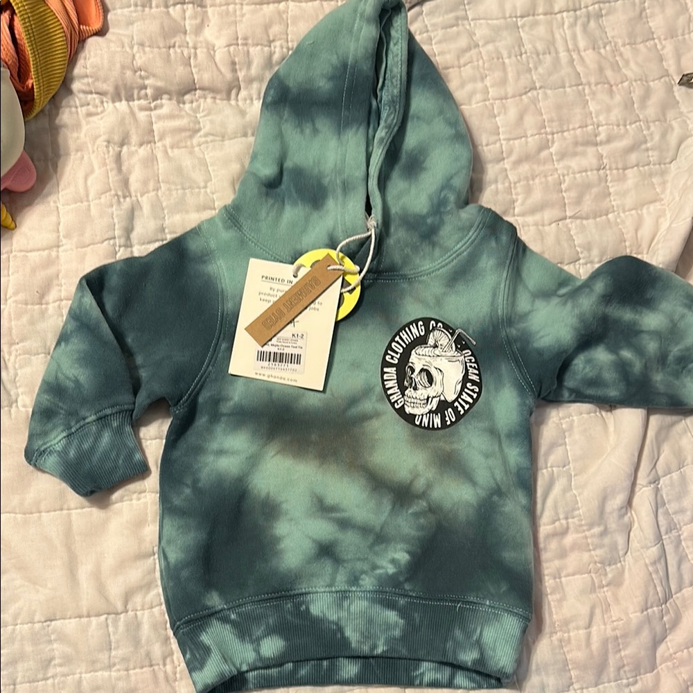 Ghanda Blue Tie-Dye Sweatshirt Hoodie